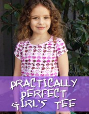 girls tee shirt, t-shirt, perfect tee sewing pattern